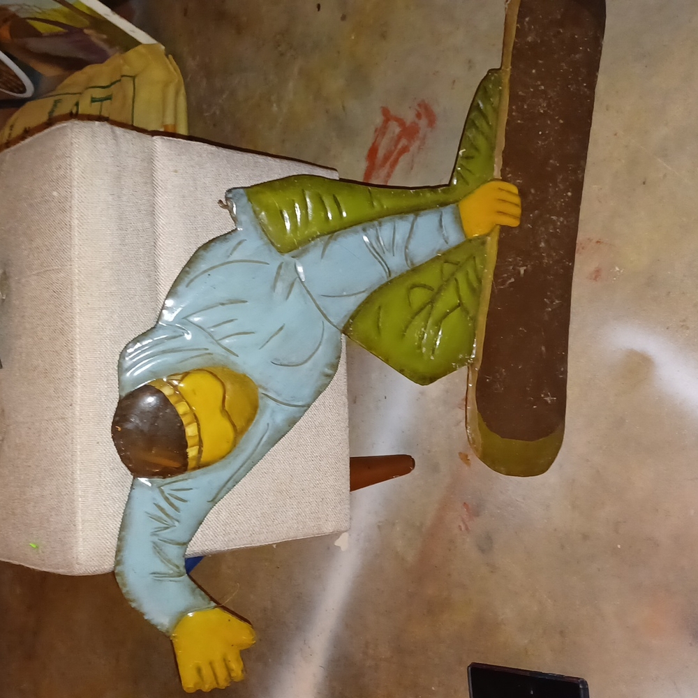 Snowboarder vintage tin sign.